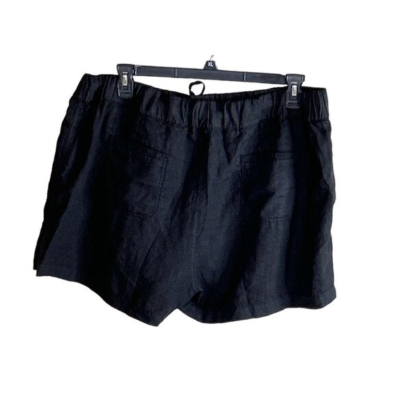 Caslon Nordstrom Brand Women's Black Linen Pull on Shorts Drawstring NWT - Picture 4 of 7